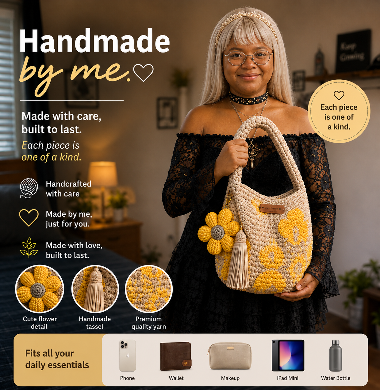 Crochet Flower Bag